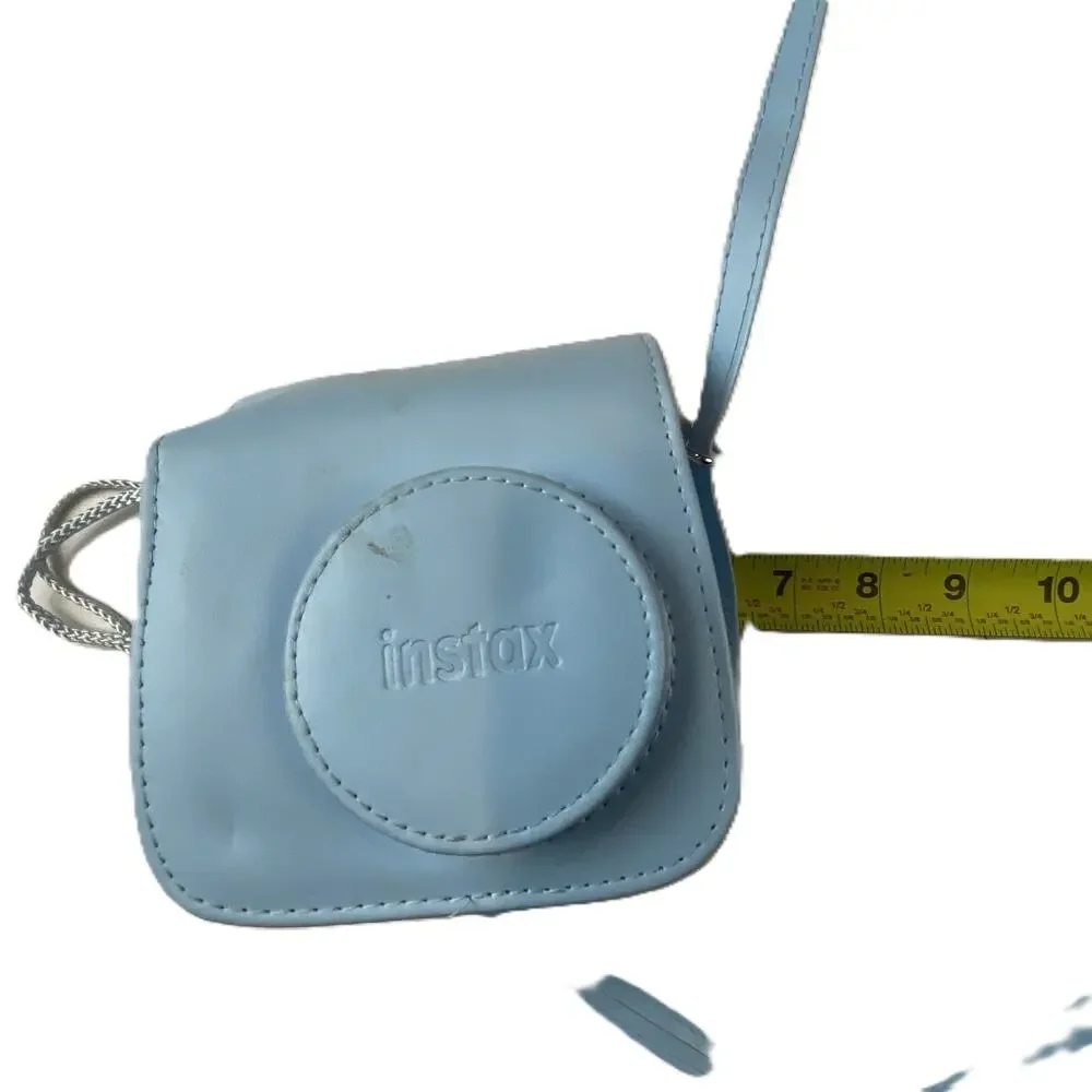 Fujifilm Instax Mini 7+ Instant Camera Light Blue with Carry Case Untested